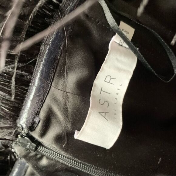 ASTR BLACK FEATHER MINI DRESS - Picture 12 of 13